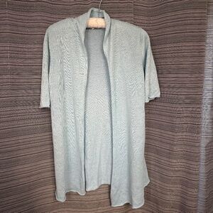 Eileen Fisher Linen Short Sleeve Cardigan Size Small